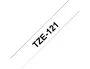 Brother TZe-121 Cinta Laminada 9 mm Negro sobre Transparente