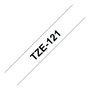 Brother TZe121 Cinta laminada transparente/negro 9 mm