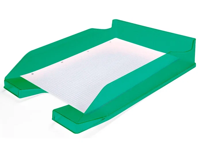 Q-connect Bandeja sobremesa plástico verde transparente