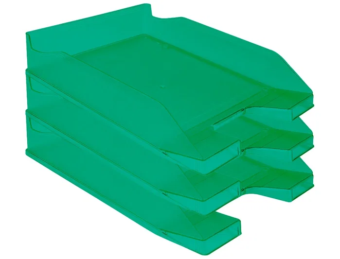 Q-connect Bandeja sobremesa plástico verde transparente