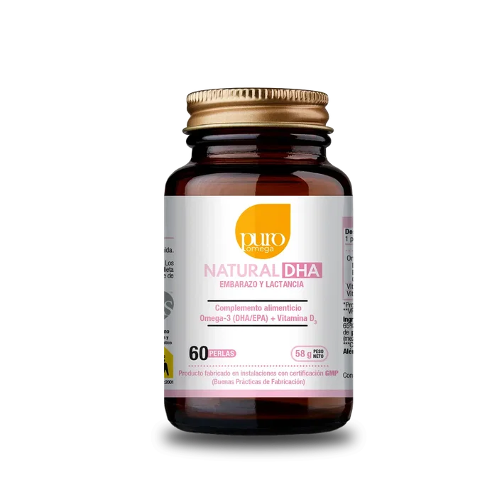 PURO OMEGA NATURAL DHA embarazo y lactancia 60perlas