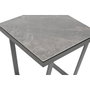 DKD Home Decor Mesita Auxiliar de Metal y Cerámica Blanca