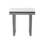DKD Home Decor Mesita Auxiliar de Metal y Cerámica Blanca