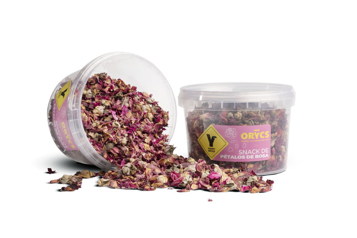 Miniorycs Snack Petalos de Rosa 45gr Alimento Complementario Conejos y Roedores Natural Miniorycs Snack Petalos de Rosa 45gr Alimento Complementario Conejos y Roedores Natural