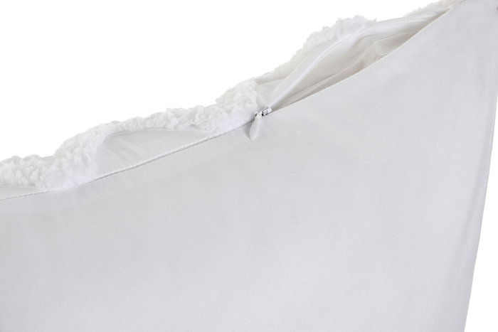 DKD Home Decor Coord cama 1c24 Cojin Boho Blanco 60 x 60 cm (2 Unidades)