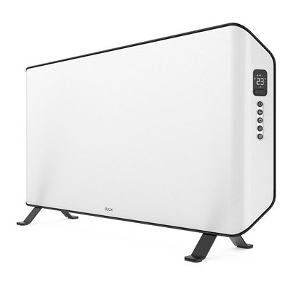 Duux DXCH15 Calefactor Edge Smart 2.000W Blanco, Calentamiento por Convección Rápida, Resistente a Salpicaduras IP24, Control Inteligente y Temporizador