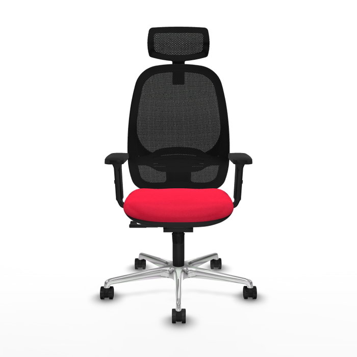 PIQUERAS Y CRESPO Silla de oficina Cilanco con mecanismo Sincro, Rojo y Negro