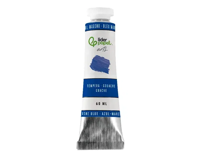 Liderpapel Témpera gouache en tubo de aluminio de 60 ml color azul marino