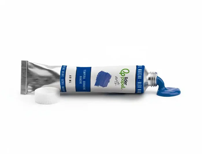 Liderpapel Témpera gouache en tubo de aluminio de 60 ml color azul marino