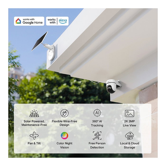 TP-Link Tapo C610 KIT Cámara de Seguridad IP Inalámbrica Blanco