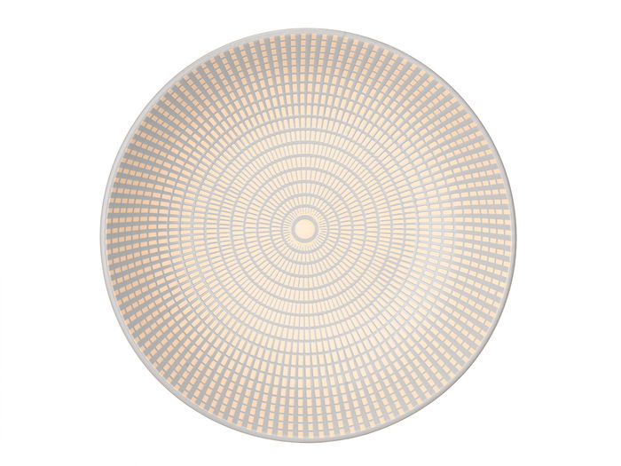 Vessia Plato Hondo Grabado Gris 20.5 cm Ceramica (Set de 24)