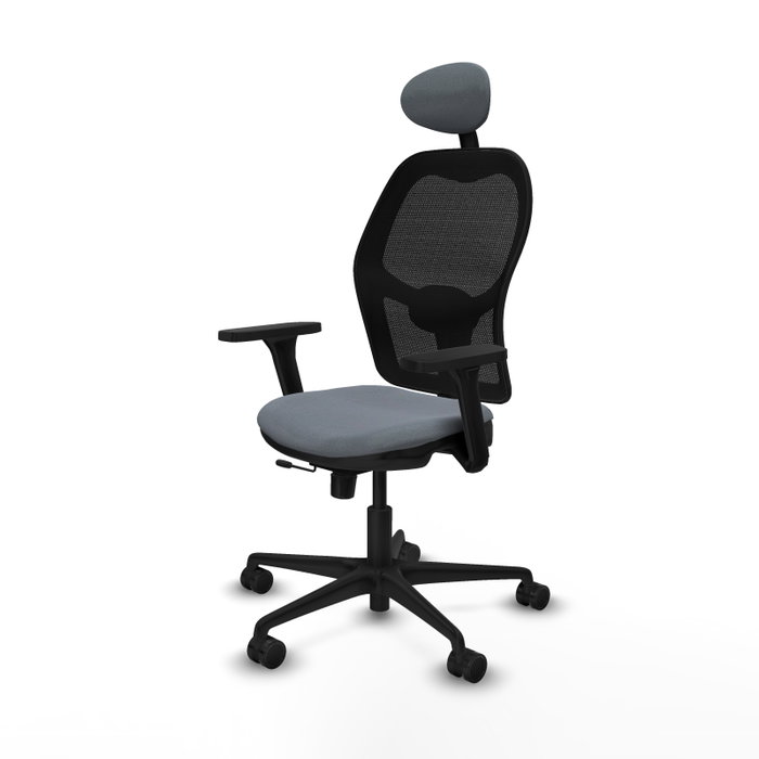 PIQUERAS Y CRESPO Silla de oficina Jorquera con mecanismo Sincro/Traslack, Gris y Negro PIQUERAS Y CRESPO Silla de oficina Jorquera con mecanismo Sincro/Traslack, Gris y Negro
