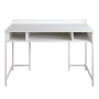 Hanah Home Mesa de Estudio Blanca 119.5cm x 65.2cm x 62cm Melamina Patas Metálicas