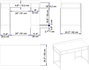 Hanah Home Mesa de Estudio Blanca 119.5cm x 65.2cm x 62cm Melamina Patas Metálicas
