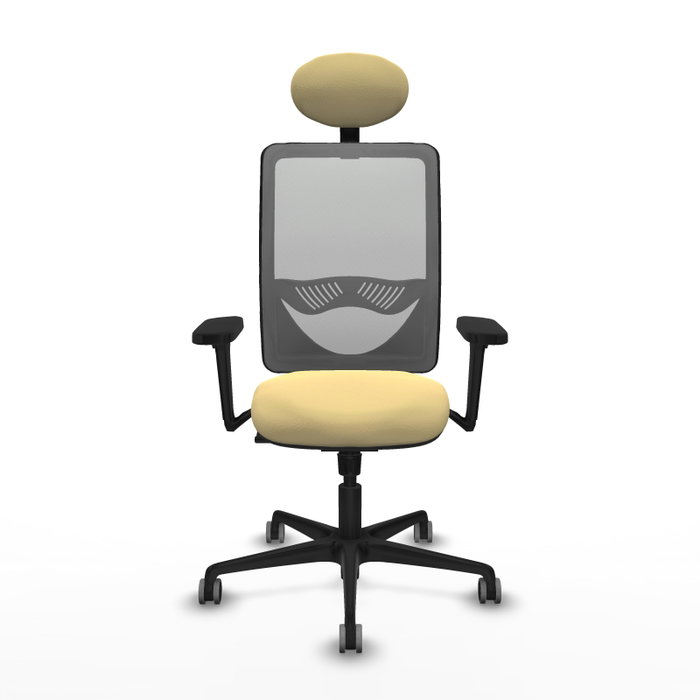 PIQUERAS Y CRESPO Silla de oficina Zulema con mecanismo Sincro, Crema y Gris PIQUERAS Y CRESPO Silla de oficina Zulema con mecanismo Sincro, Crema y Gris