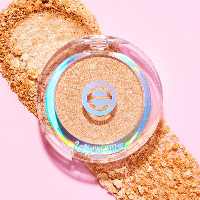 Essence Monocroma Perlado Sombra de Ojos #01-Golden Glow - 2g - Tono Dorado Brillante, Acabado Metálico, Textura Cremosa