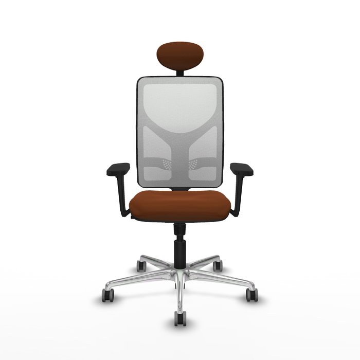 PIQUERAS Y CRESPO Silla de oficina Motilla con Mecanismo Sincro, Marrón y Blanco PIQUERAS Y CRESPO Silla de oficina Motilla con Mecanismo Sincro, Marrón y Blanco