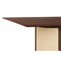 DKD Home Decor Mesa Comedor Sixties Mango y Fibra Natural 200x76x100 cm