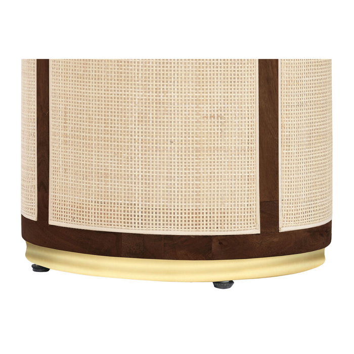 DKD Home Decor Mesa Comedor Sixties Mango y Fibra Natural 200x76x100 cm