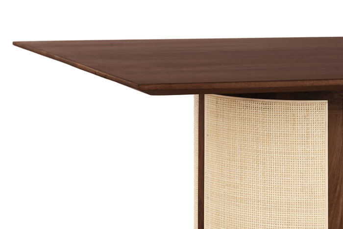 DKD Home Decor Mesa Comedor Sixties Mango y Fibra Natural 200x76x100 cm DKD Home Decor Mesa Comedor Sixties Mango y Fibra Natural 200x76x100 cm