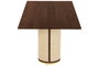 DKD Home Decor Mesa Comedor Sixties Mango y Fibra Natural 200x76x100 cm
