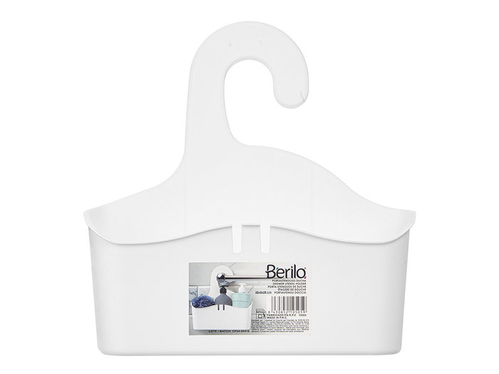 Berilo Portautensilios para Ducha Colgar Blanco 28x28x9,5 cm (Set de 24)