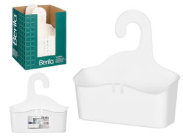 Berilo Portautensilios para Ducha Colgar Blanco 28x28x9,5 cm (Set de 24)