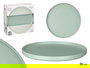 Vessia Plato Llano Liso 26 cm Verde Ceramica (Set de 12)