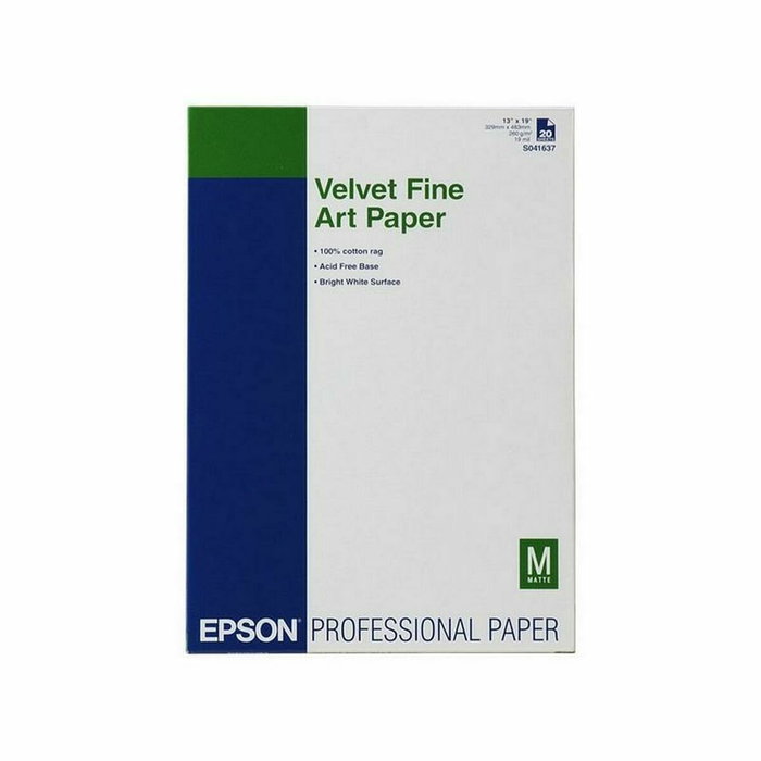 Epson Velvet Fine Art Paper A3+ 260 g/m² 20 Hojas