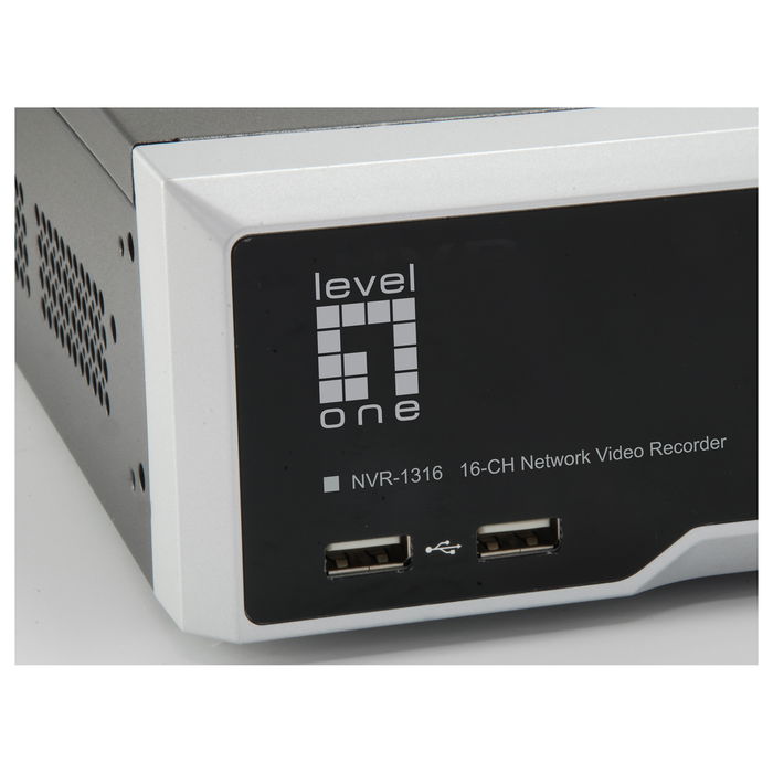 Level One NVR-1316 Videograbador de Red 16 Canales hasta 12MP H.265/H.264+ MPEG4 LINUX embebido 256 Mbit/s Level One NVR-1316 Videograbador de Red 16 Canales hasta 12MP H.265/H.264+ MPEG4 LINUX embebido 256 Mbit/s