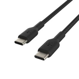 Belkin CAB004BT1MBK Boost Charge USB-C a USB-C Cable Trenzado Negro 1m - Certificado USB-IF