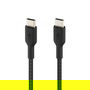 Belkin CAB004BT1MBK Boost Charge USB-C a USB-C Cable Trenzado Negro 1m - Certificado USB-IF