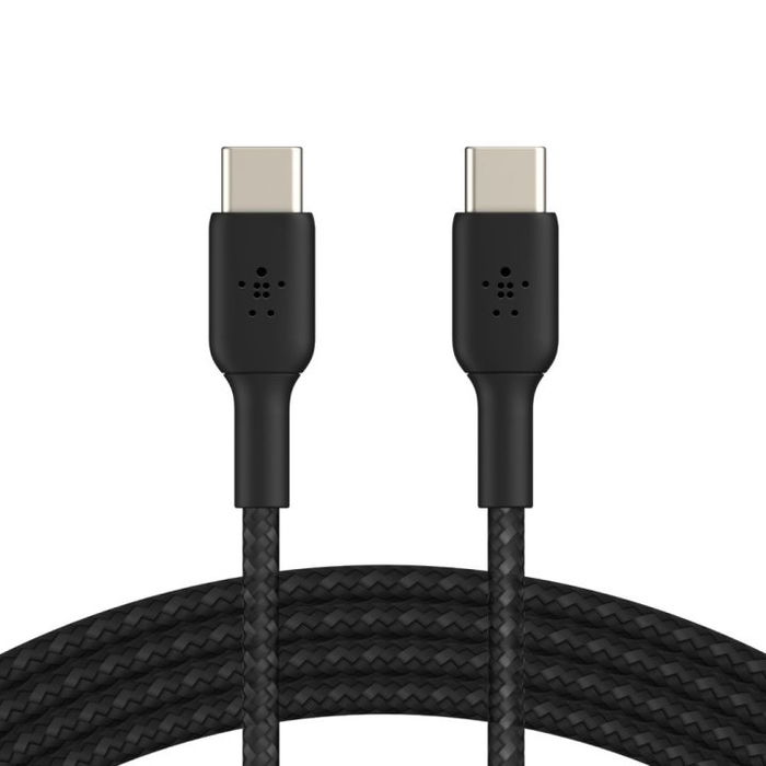 Belkin CAB004BT1MBK Boost Charge USB-C a USB-C Cable Trenzado Negro 1m - Certificado USB-IF