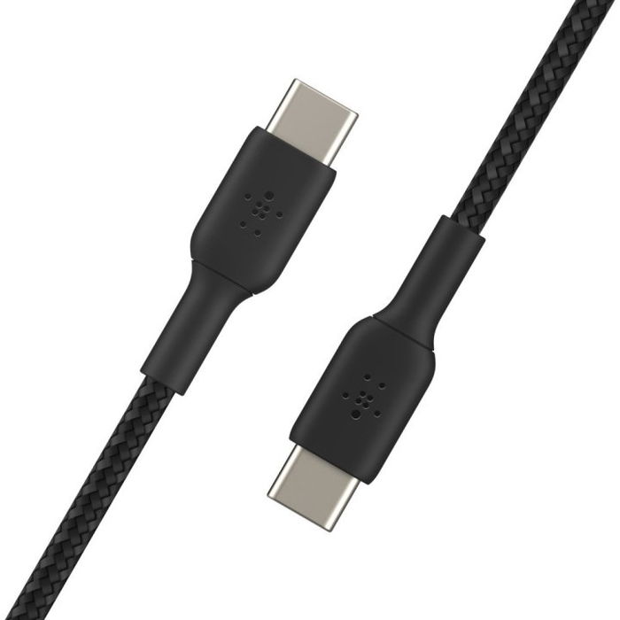 Belkin CAB004BT1MBK Boost Charge USB-C a USB-C Cable Trenzado Negro 1m - Certificado USB-IF