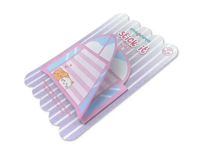 Imaginovo Bloc notas adhesivas fantasía Meow 20 hojas 70x70 mm