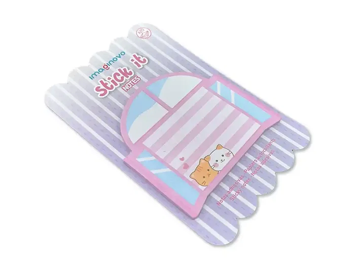 Imaginovo Bloc notas adhesivas fantasía Meow 20 hojas 70x70 mm