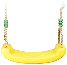 Trigano Columpio de Plástico Amarillo para Pórtico 1.90 / 2.50m, Ajustable, Tratado Anti-UV, para Niños y Niñas desde 3 Años