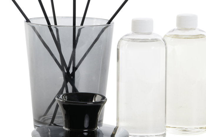 DKD Home Decor Ambientador Mikado Gres y Ratán 1L, Pack de 2