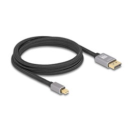 DeLOCK Cable Mini DisplayPort a DisplayPort 8K 60Hz 2m Gris Metal