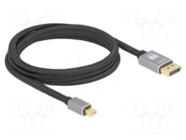 DeLOCK Cable Mini DisplayPort a DisplayPort 8K 60 Hz 2 m Gris Metal