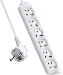 Avant Connect Base Multiple Avant 6 Tomas, 1.5 m, Blanco, 3G 1.5 mm2, MAX3680W