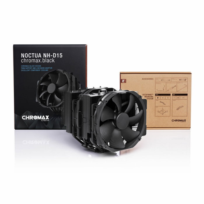 Noctua NH-D15 chromax.black Negro, 2x 15 cm Fans, PWM