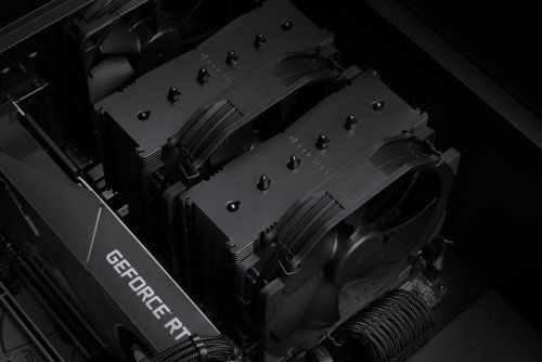 Noctua NH-D15 CH.BK Refrigerador CPU Dual Tower, 2x NF-A15 140mm PWM Fan, Intel LGA1851, LGA1700, LGA1200, LGA1151, AMD AM4, AM5