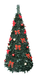 DKD Home Decor Árbol LED PVC Rojo 63,5x63,5x150 IP44 Plegable