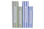 DKD Home Decor Set de 2 Cajas Libro de Rayas en Colores Surtidos