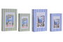 DKD Home Decor Set de 2 Cajas Libro de Rayas en Colores Surtidos