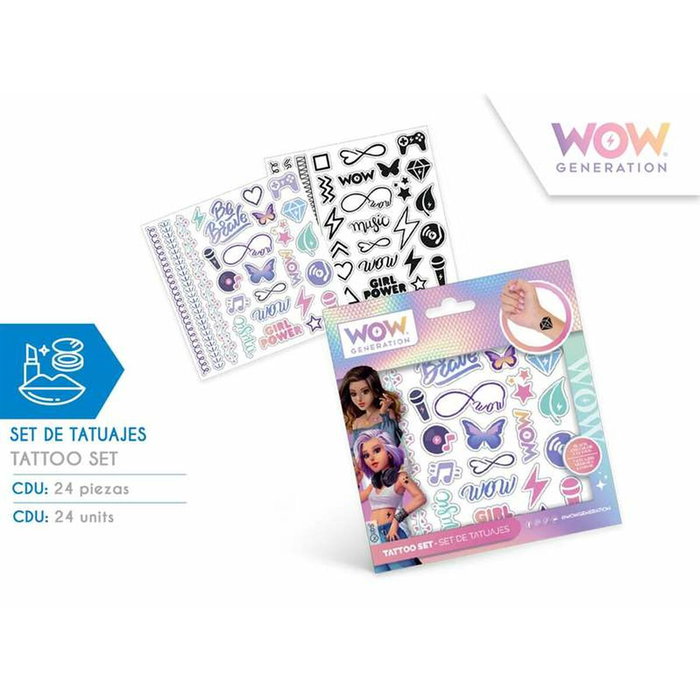 Kids Euroswan Set de tatuajes Wow Generation con más de 50 diseños Kids Euroswan Set de tatuajes Wow Generation con más de 50 diseños