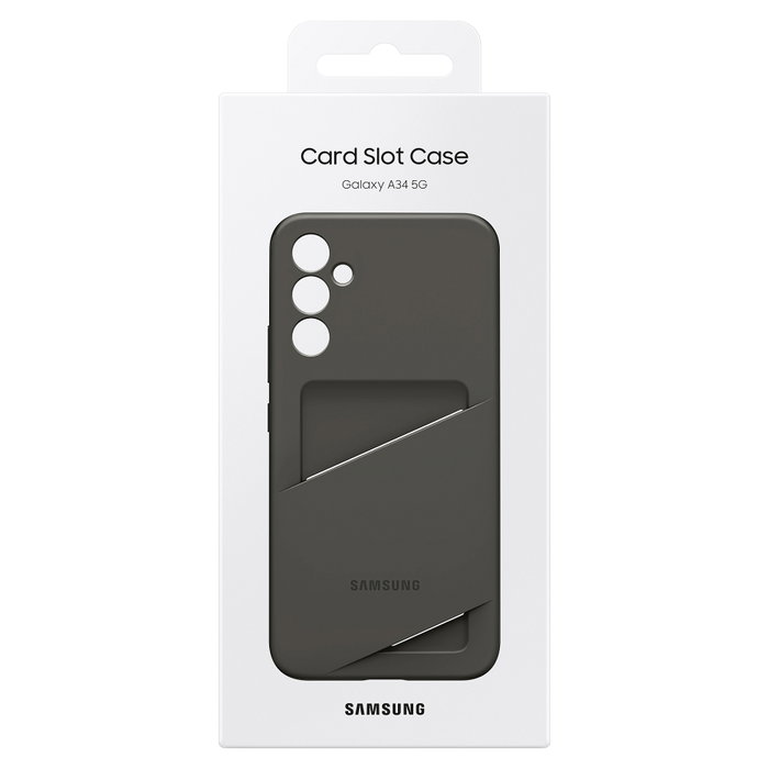 SAMSUNG Funda con ranura para tarjeta EF-OA346 para Galaxy A34, Negro SAMSUNG Funda con ranura para tarjeta EF-OA346 para Galaxy A34, Negro