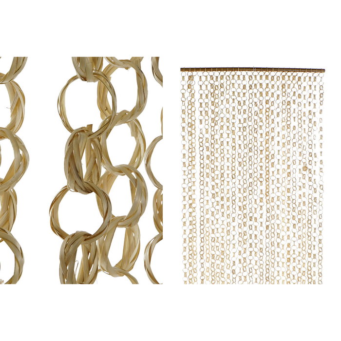 DKD Home Decor Cortina de Fibra Natural 90x205 cm DKD Home Decor Cortina de Fibra Natural 90x205 cm