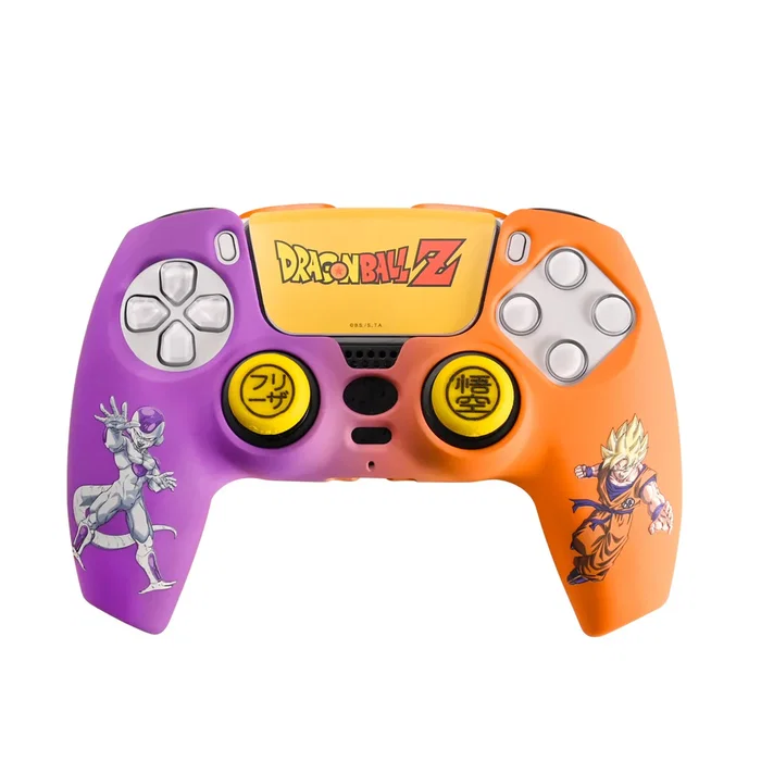 Woxter DBPS5CPENE Funda Protectora y Grips para Mando PS5 DualSense - Combo Pack Dragon Ball Z Freezer y Goku